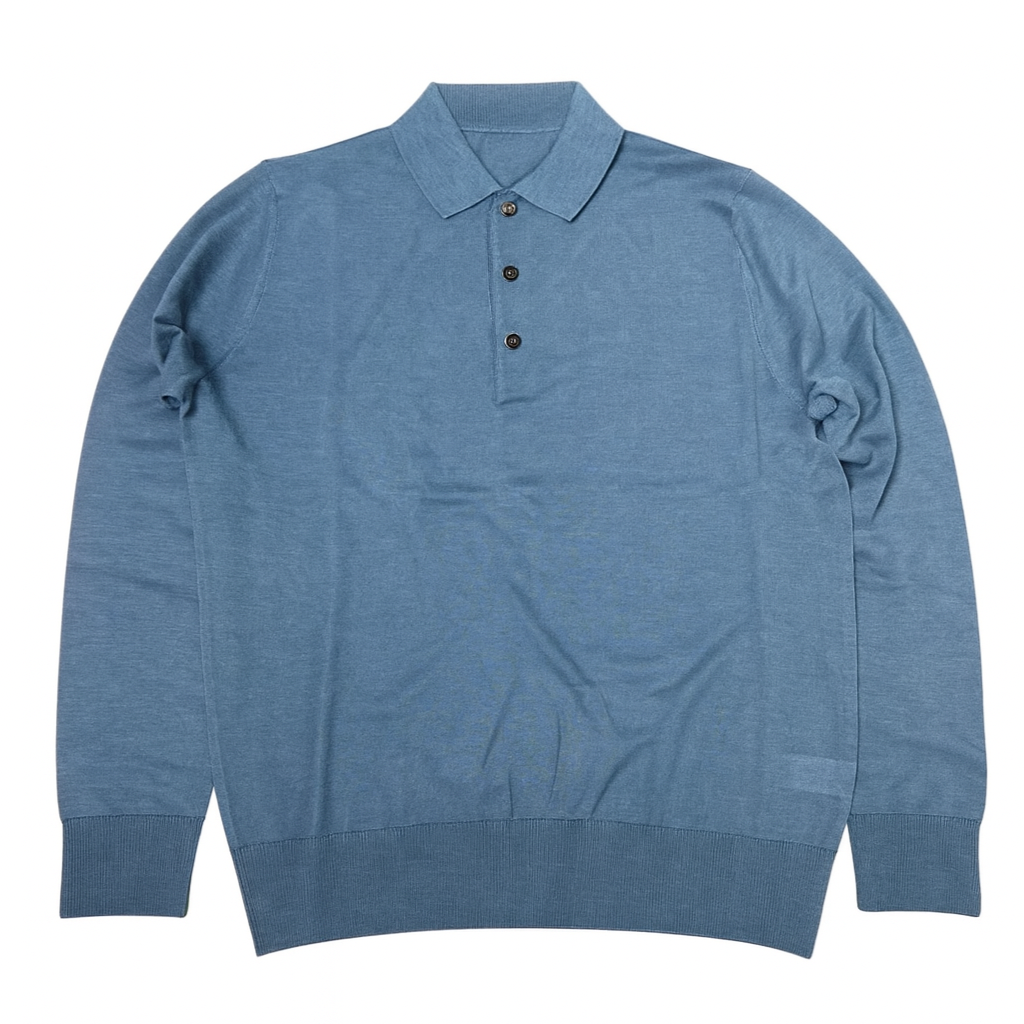 POLO MANICA LUNGA 120s COL.AVIO