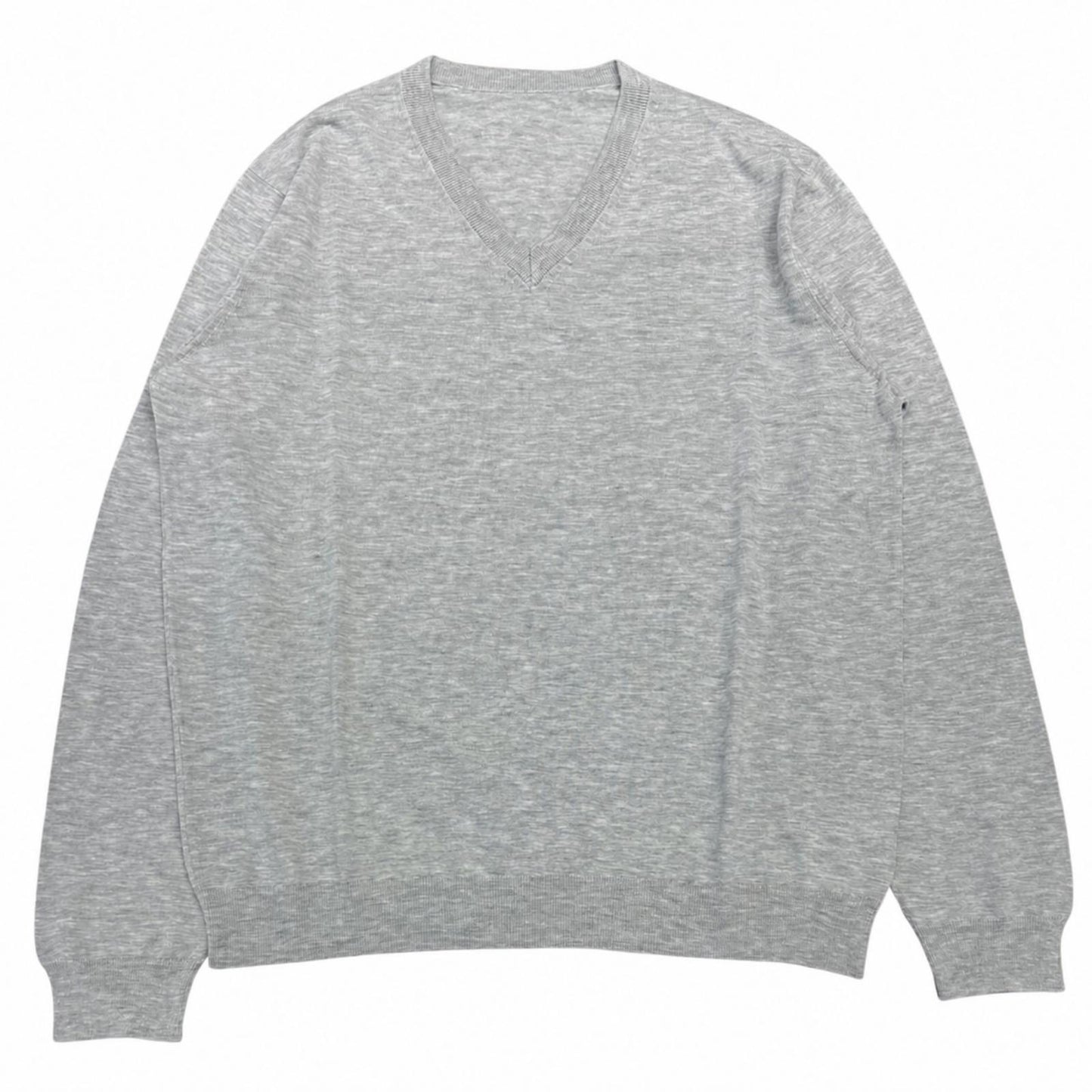 SCOLLO A V CREPE COL.MELANGE CHIARO