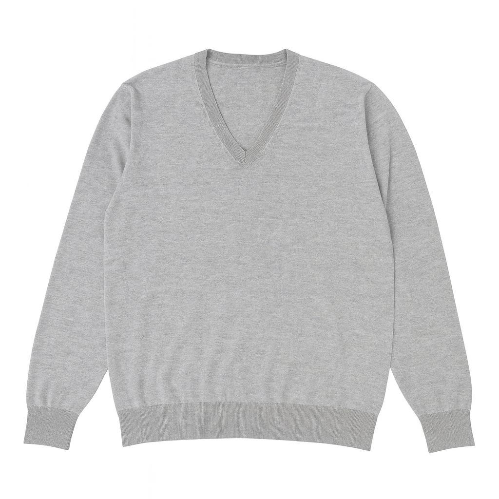 SCOLLO A V SUPER 120s COL.MELANGE CHIARO
