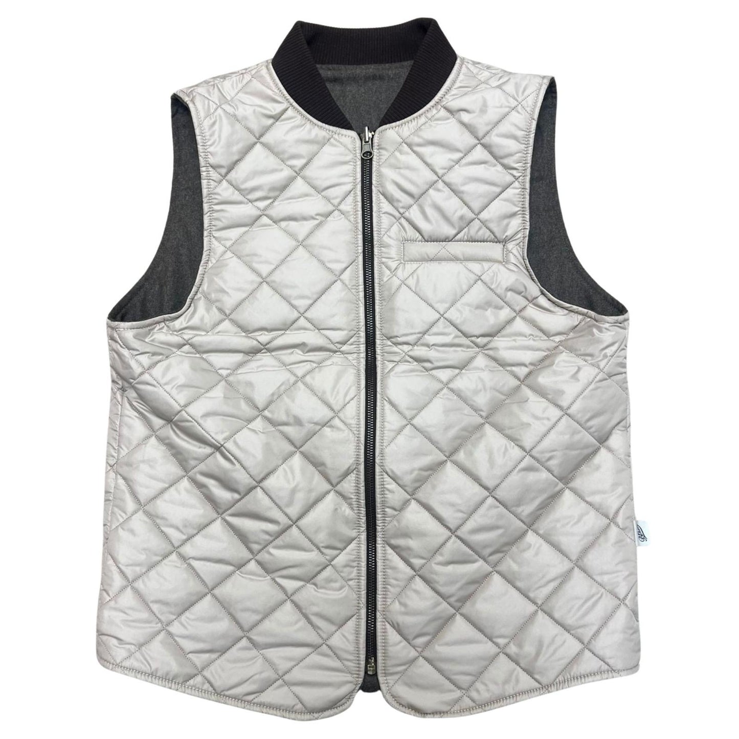 GILET REVERSIBILE WOOL COL.TAUPE