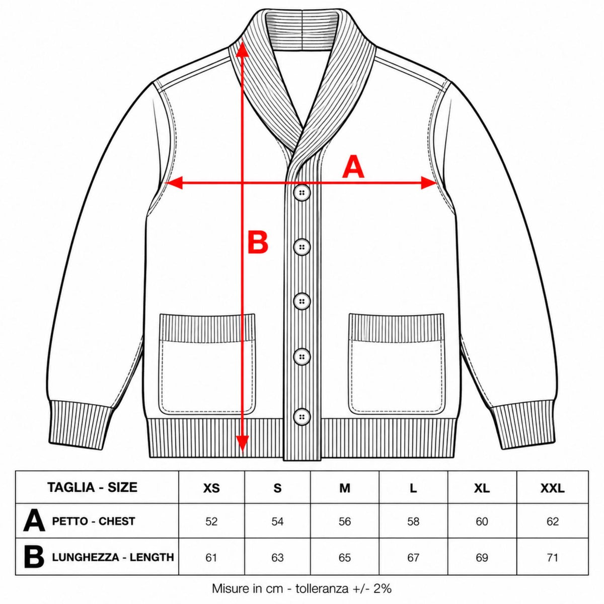SHAWL COLLAR COL.AVORIO