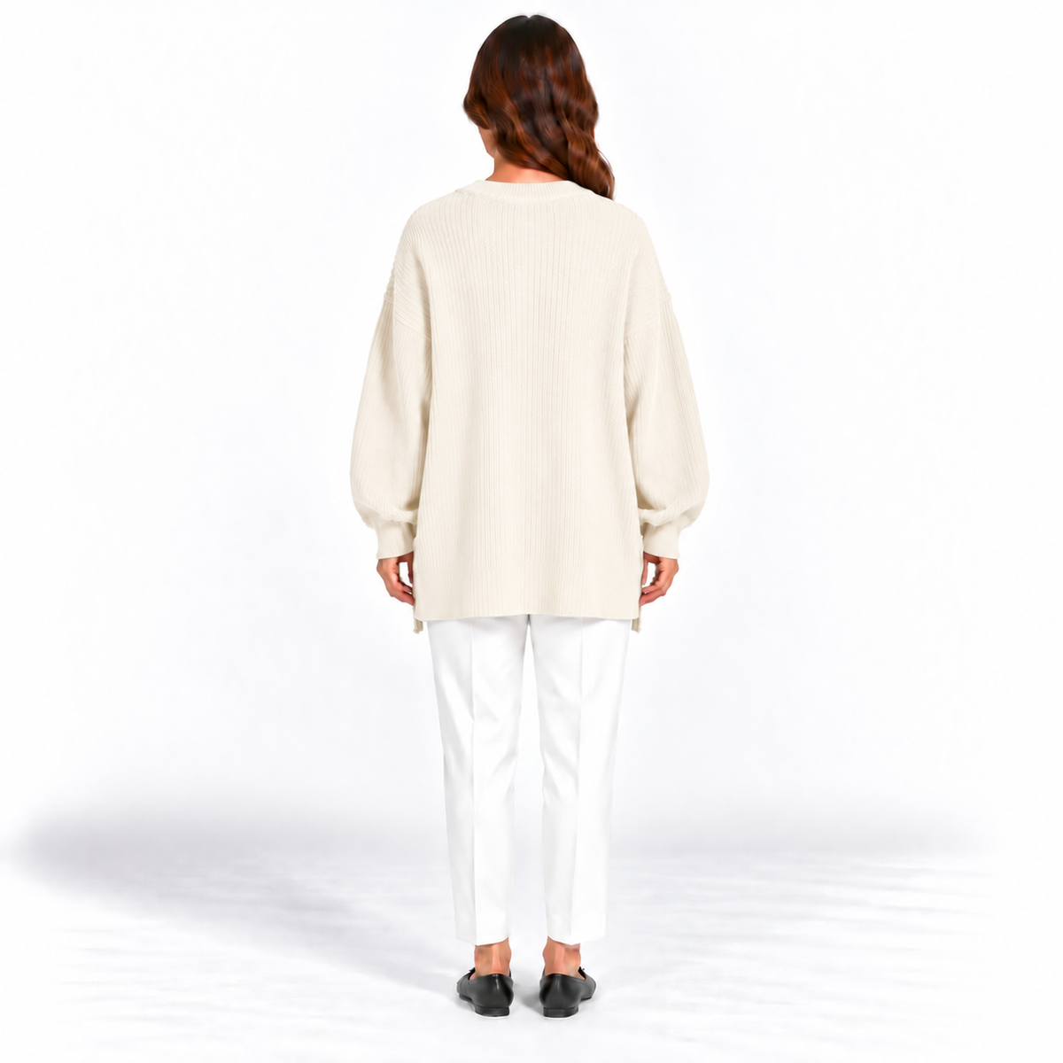 Girocollo 100% cashmere panna - donna