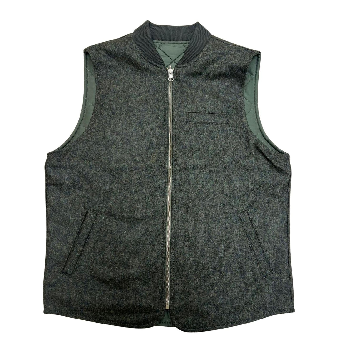GILET DONEGAL DOUBLE COL.GREEN