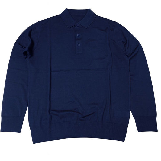 POLO MANICA LUNGA 120s COL.BLU