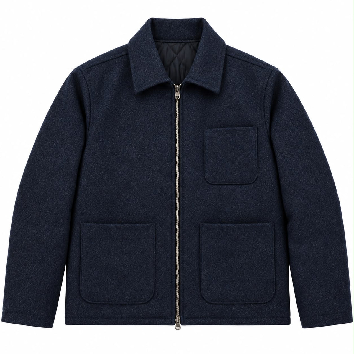 WORK DOUBLE WOOL COL.NAVY