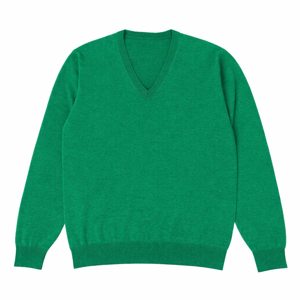 SCOLLO A V SUPER 120s COL.SMERALDO