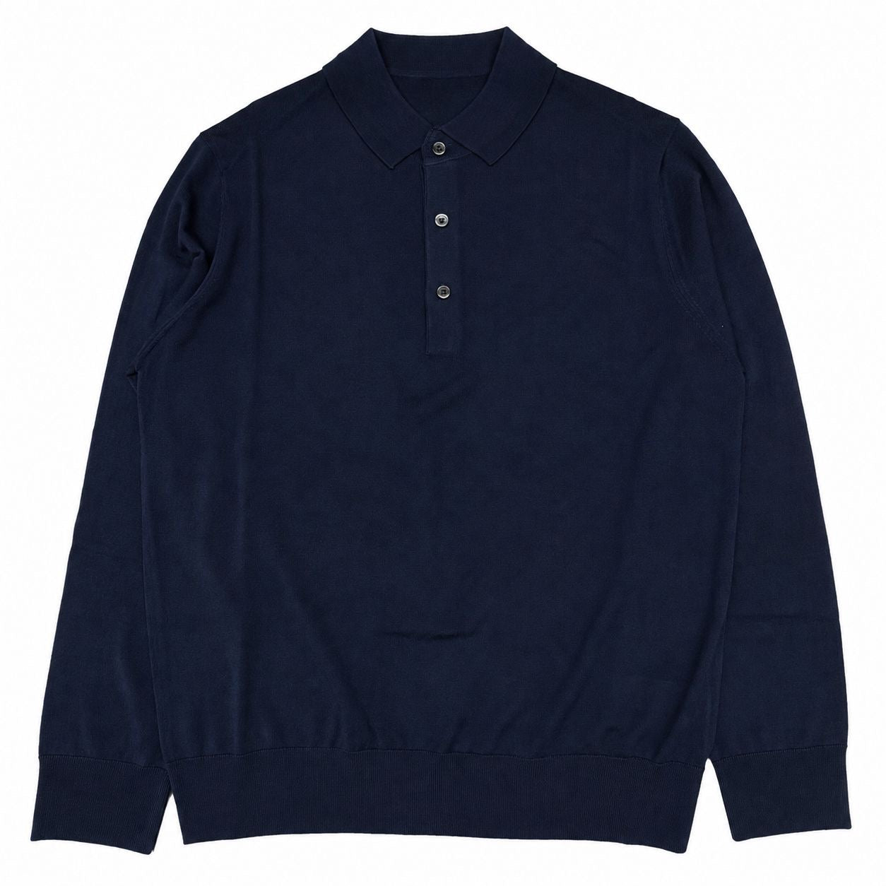 POLO MANICA LUNGA 120s COL.DARK BLU