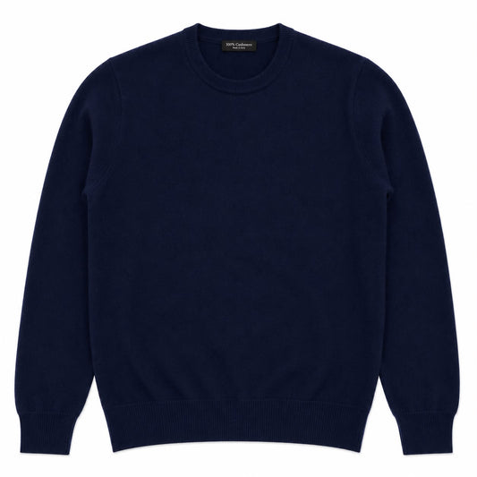 GIROCOLLO 100%CASHMERE COL.NAVY