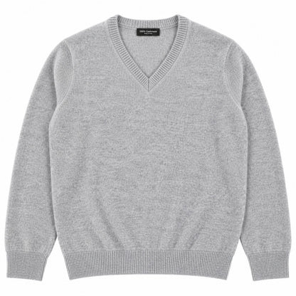 SCOLLO A V FINEZZA 7 100%CASHMERE COL.PERLA
