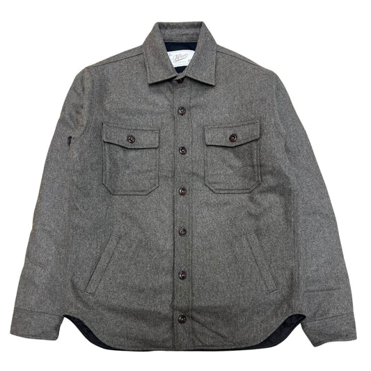 WOOL SHIRT COL.BROWN