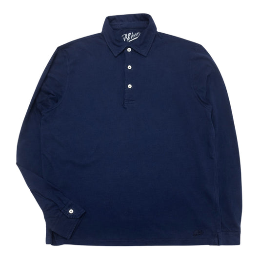 POLO M/L CARBON BRUSHED COL.NAVY