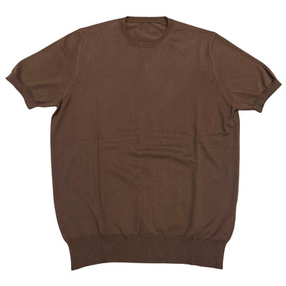 T-SHIRT SEA ISLAND COL.CIOCCOLATO