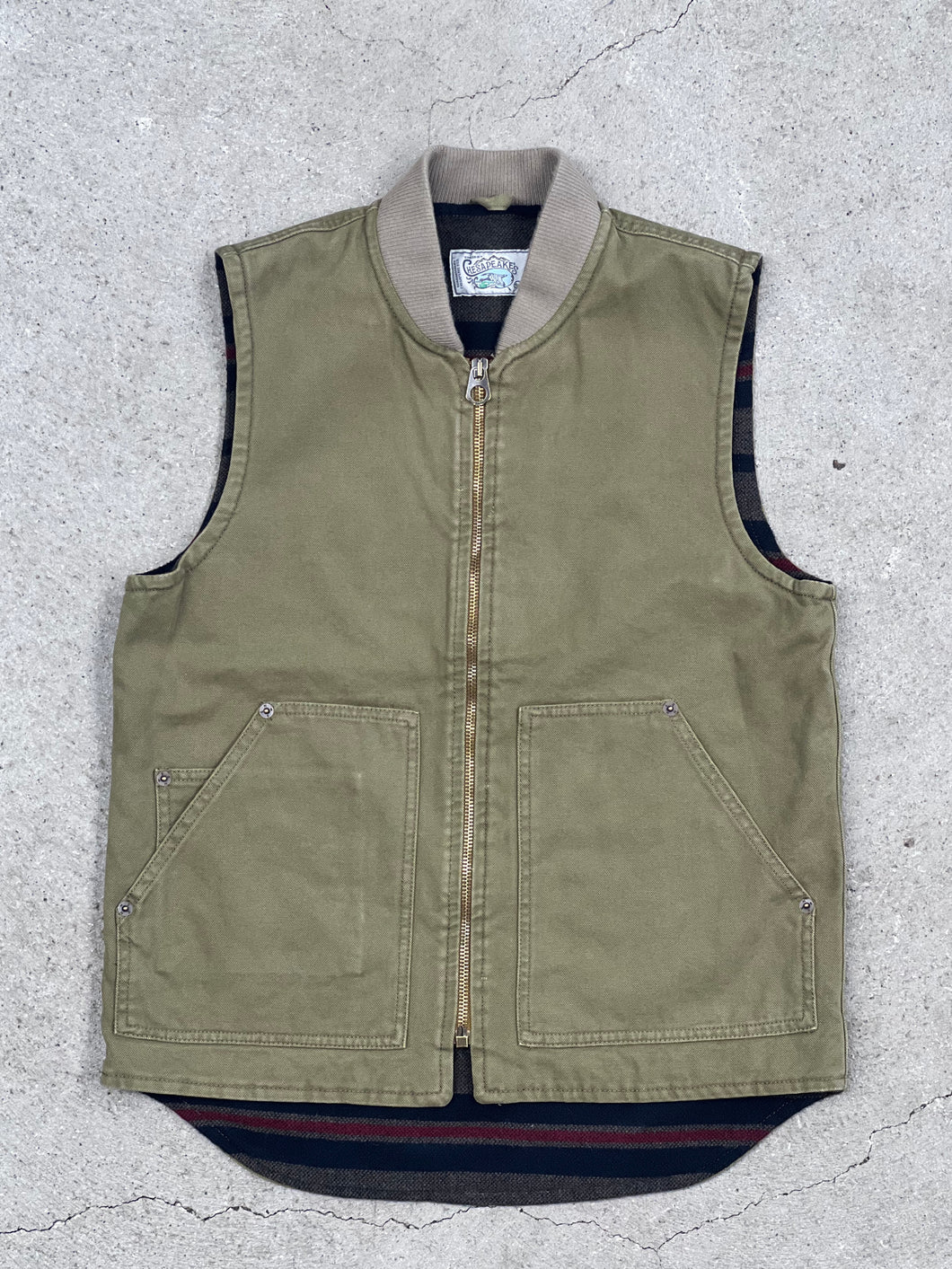 WORK VEST CANVAS PASADENA GREEN