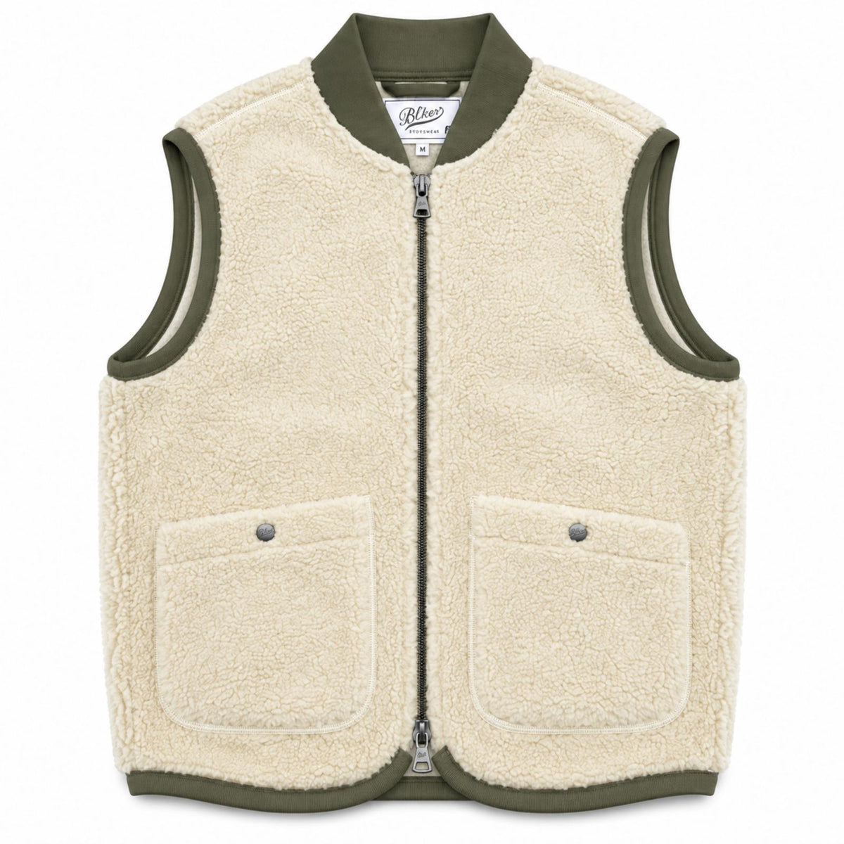 GILET WOLF PILE COL.MILK