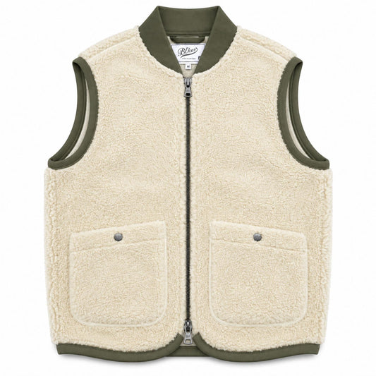 GILET WOLF PILE COL.MILK