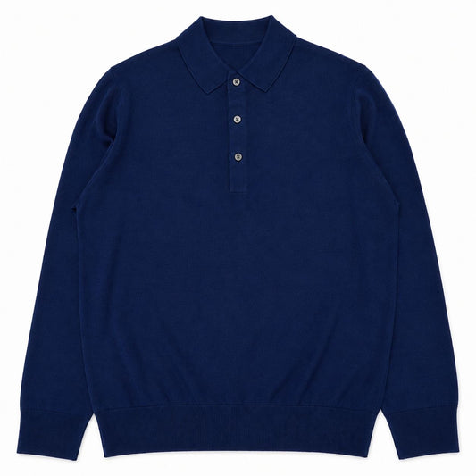 POLO MANICA LUNGA 120s COL.NAVY