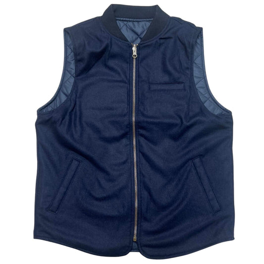 GILET REVERSIBILE WOOL COL.BLU