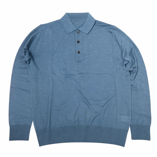 POLO MANICA LUNGA 120s COL.AVIO