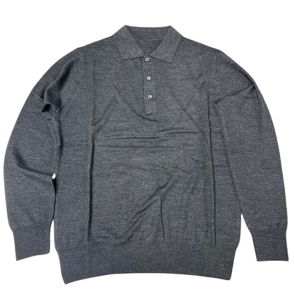 POLO MANICA LUNGA 120s COL.ANTRACITE