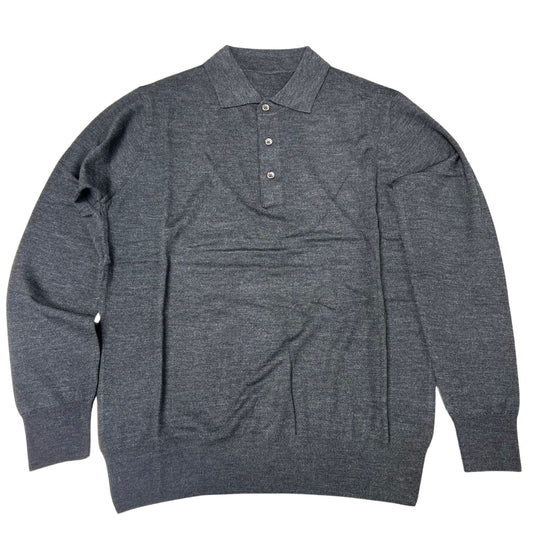 POLO MANICA LUNGA 120s COL.ANTRACITE