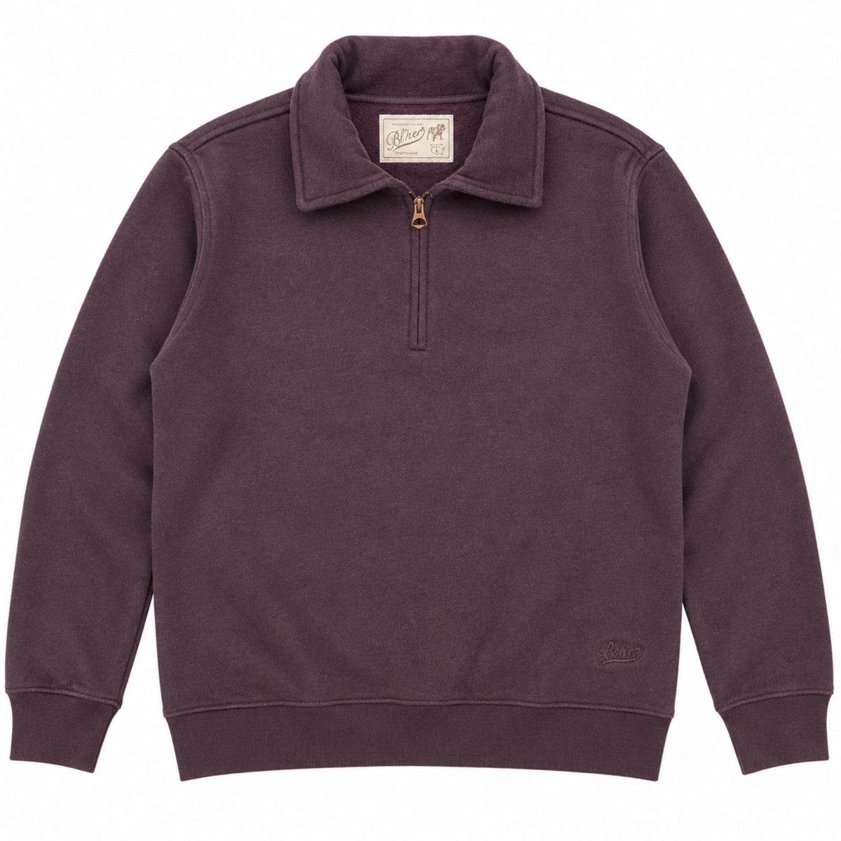 FELPA ZIP WOOL COL.BURGUNDY