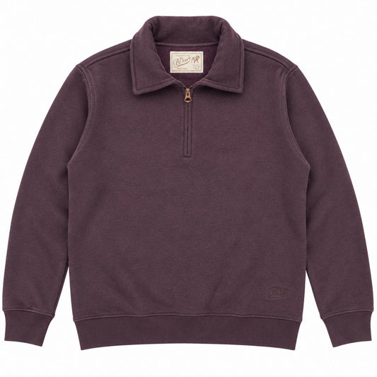 FELPA ZIP WOOL COL.BURGUNDY