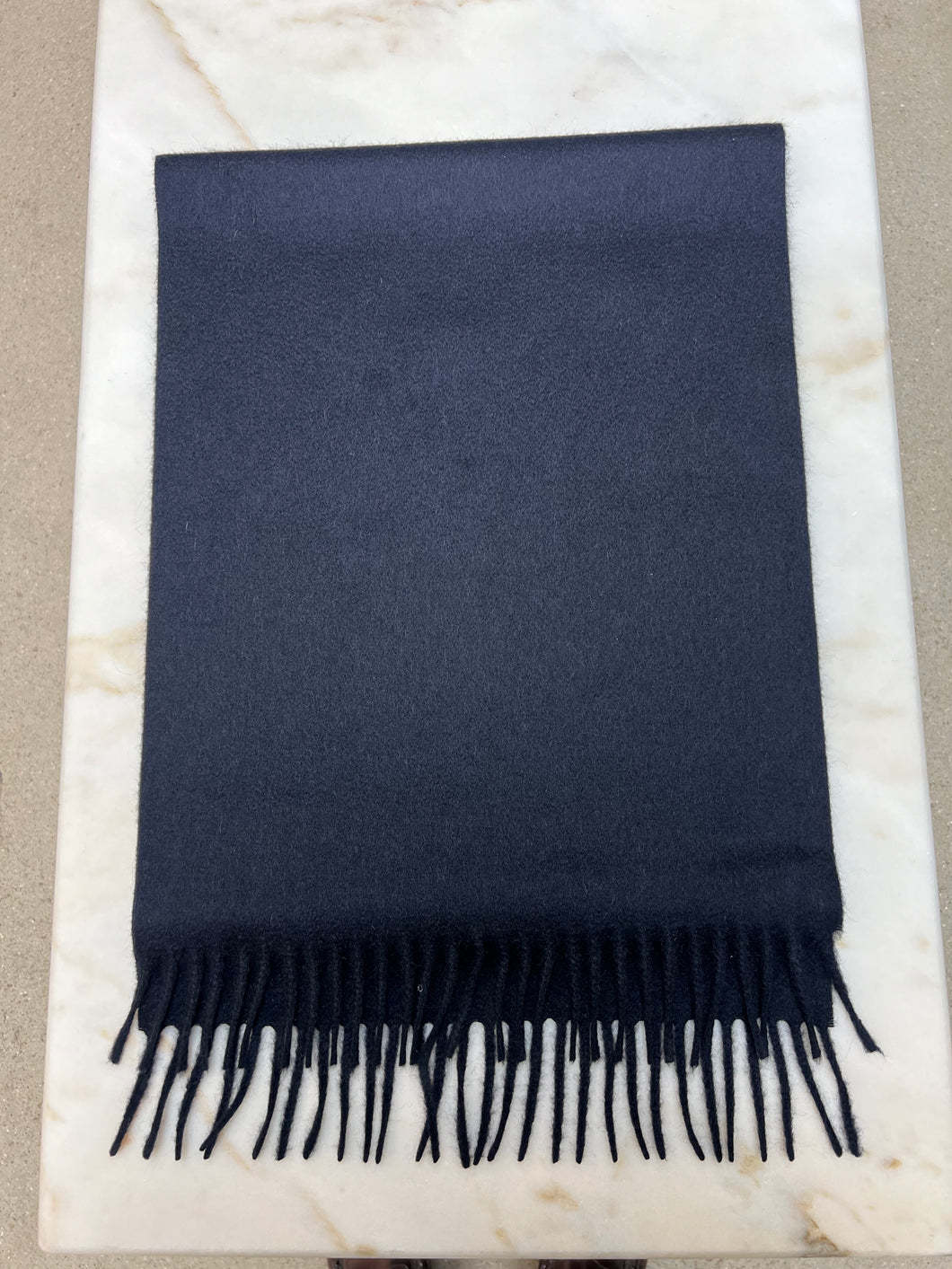 SCARF 100%CASHMERE ZIBELLINO COL.BLU NAVY