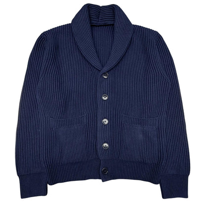 SHAWL COLLAR GIZA 45 COL.NAVY