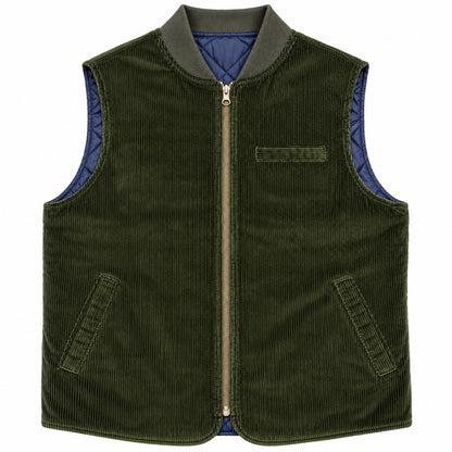 GILET REVERSIBILE VELVET GREEN/NAVY