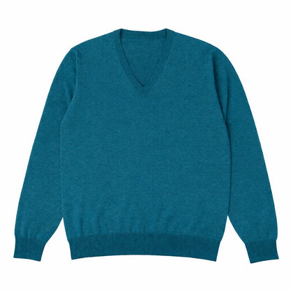 SCOLLO A V SUPER 120s COL.COBALTO