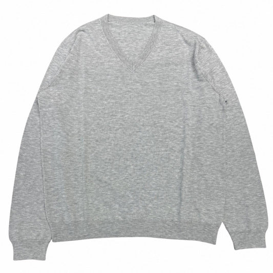 SCOLLO A V CREPE COL.MELANGE CHIARO