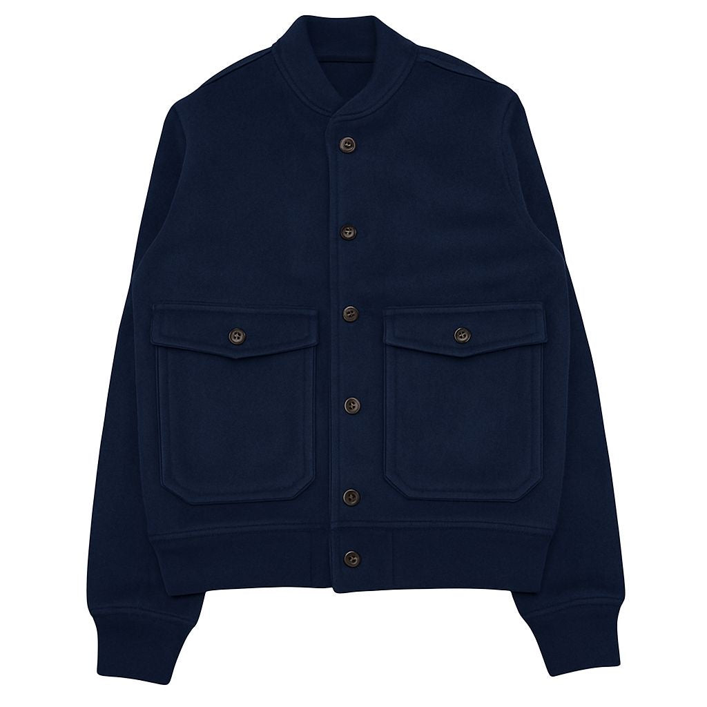 BOMBER A1 WOOL NAVY