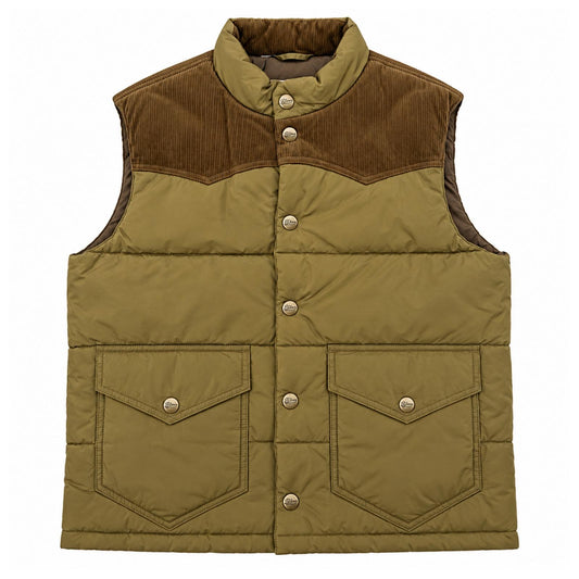 GILET WAXED COL.KHAKI MILITARY