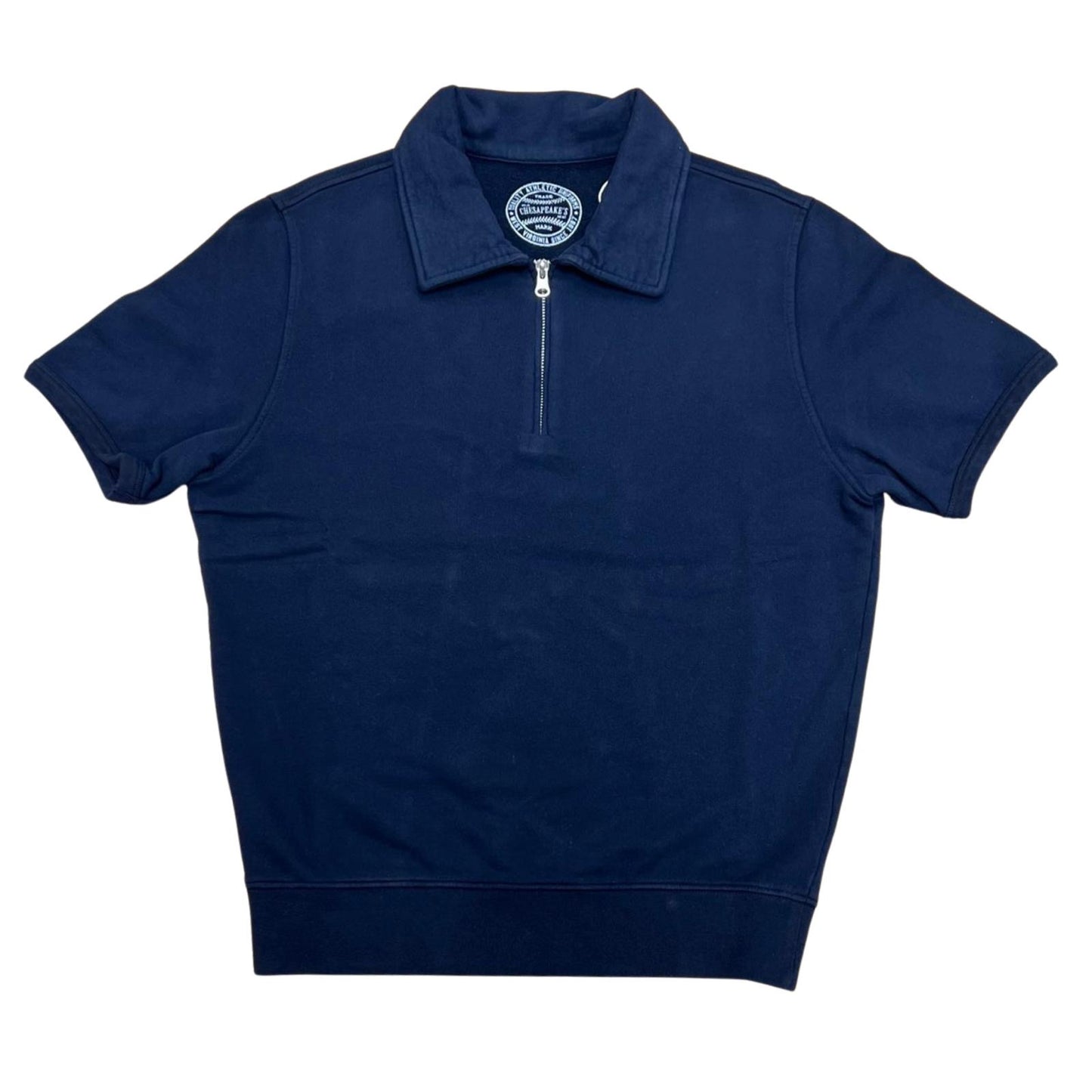 FELPA 1/2 ZIP COL.NAVY