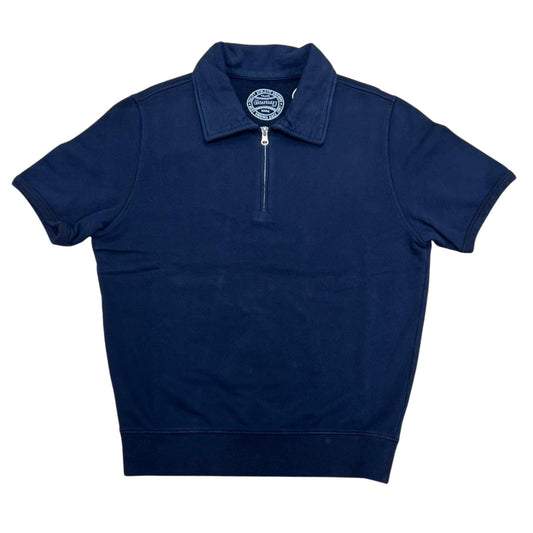 FELPA 1/2 ZIP COL.NAVY