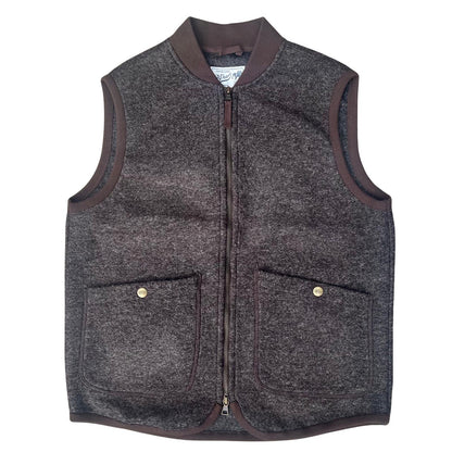 GILET WOLF WOOL COL.BROWN