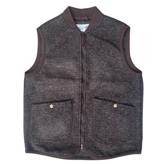 GILET WOLF WOOL COL.BROWN