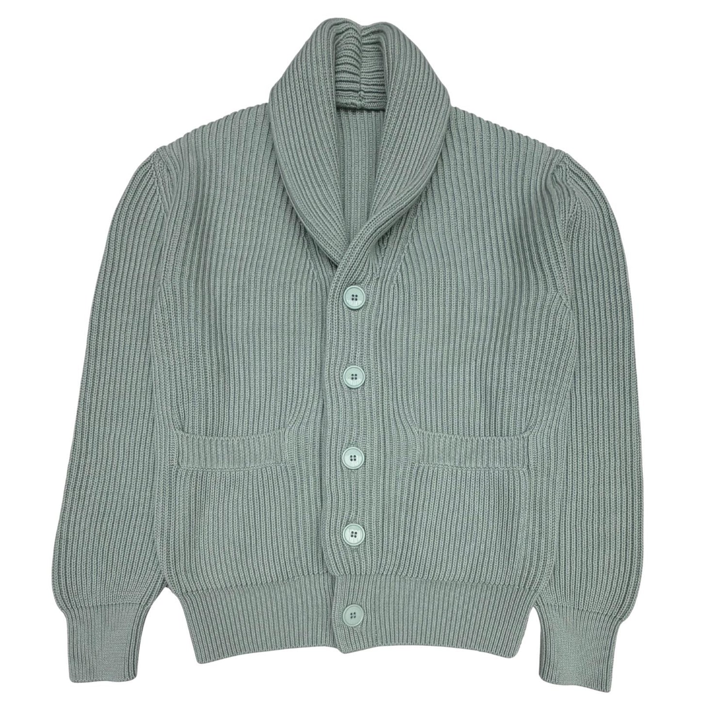 SHAWL COLLAR GIZA 45 COL.ACQUA MARINA