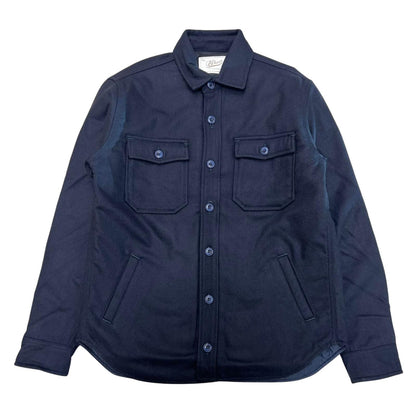 WOOL SHIRT COL.NAVY