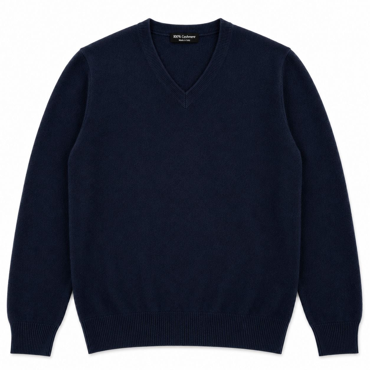 SCOLLO A V 100%CASHMERE COL.NAVY