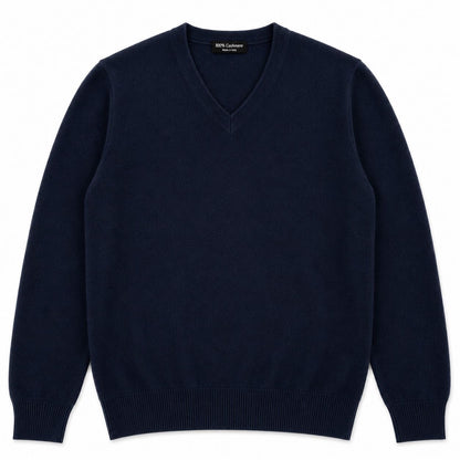 SCOLLO A V 100%CASHMERE COL.NAVY