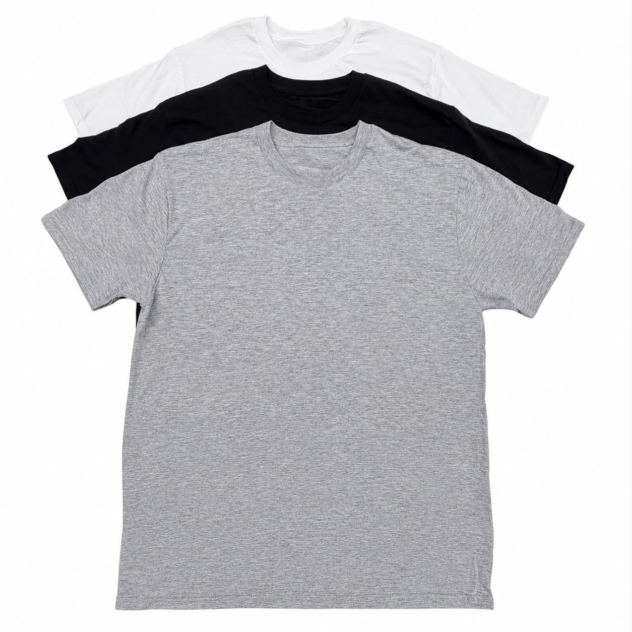 KIT T-SHIRT BIANCO/NERO/MELANGE