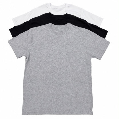 KIT T-SHIRT BIANCO/NERO/MELANGE