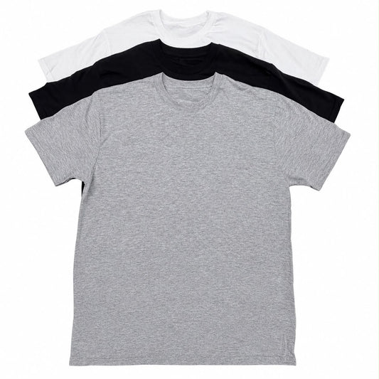 KIT T-SHIRT BIANCO/NERO/MELANGE