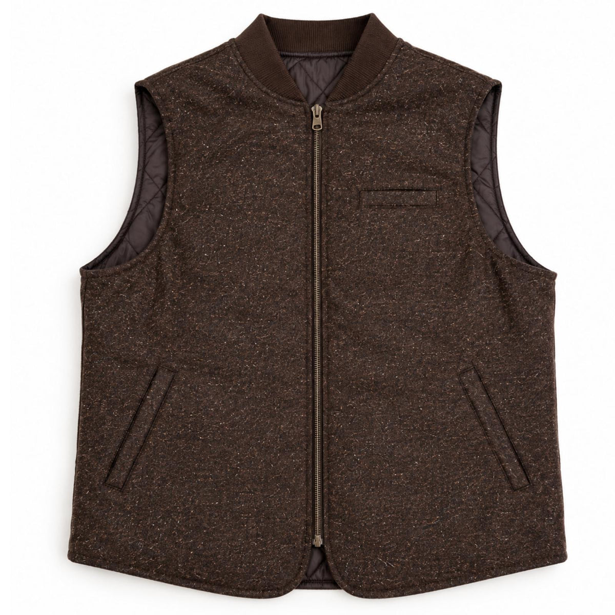 GILET REVERSIBILE DONEGAL COL.BROWN