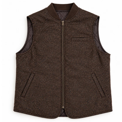 GILET REVERSIBILE DONEGAL COL.BROWN