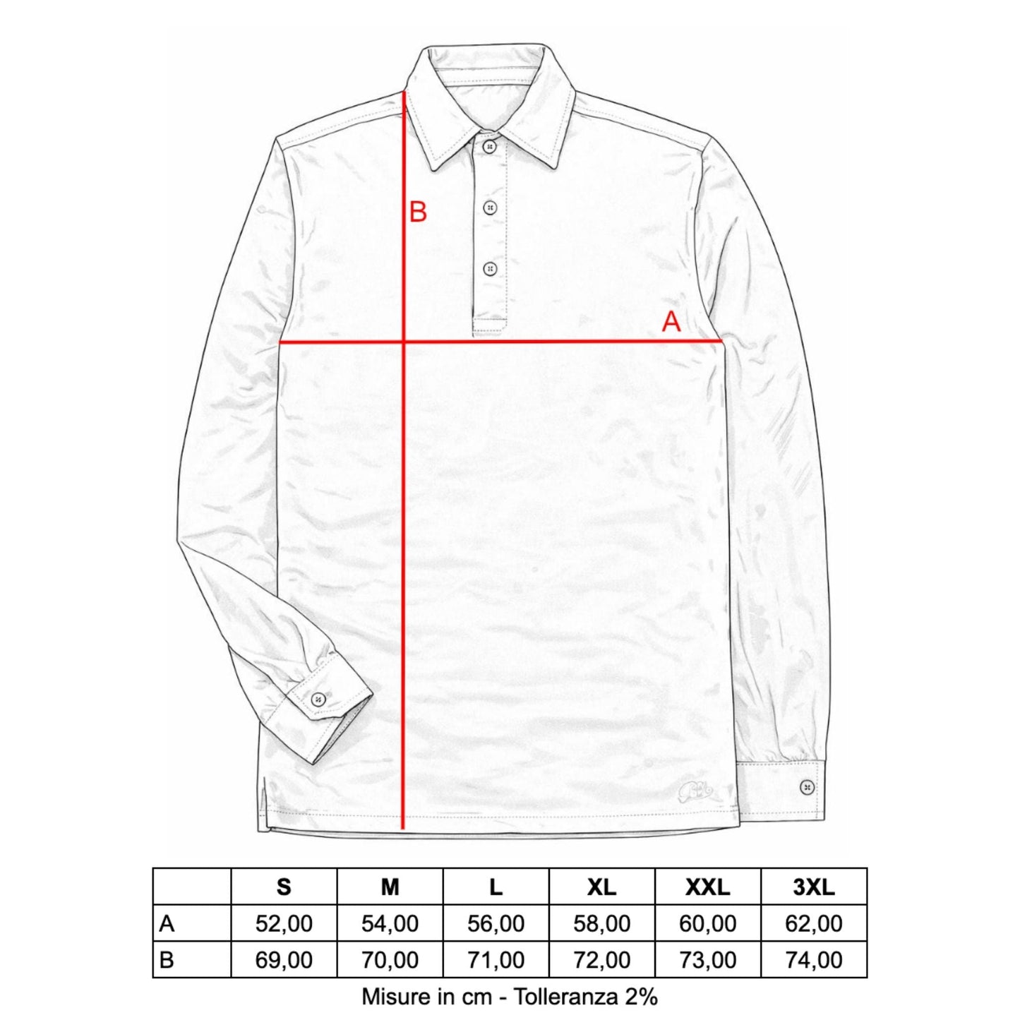 POLO M/L CARBON BRUSHED COL.BIANCO