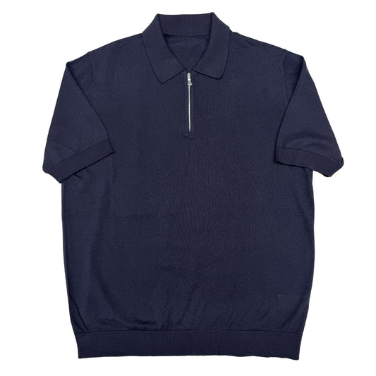 POLO 1/2 ZIP SETA COTONE COL.650