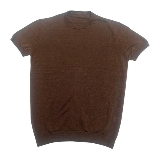 T-SHIRT 100% LINO CAFFÈ