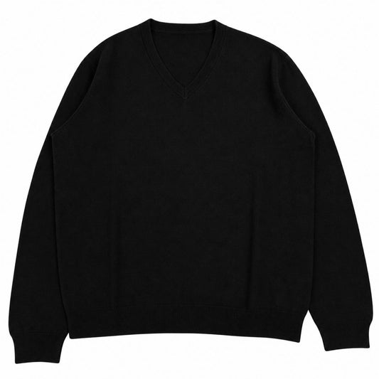 SCOLLO A V CREPE COL.NERO
